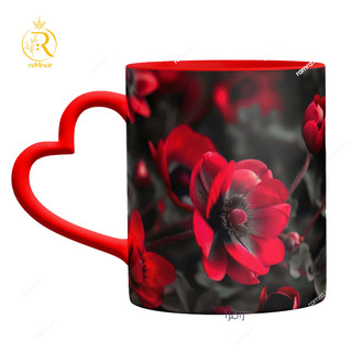 ماگ طرح گل کد 9396